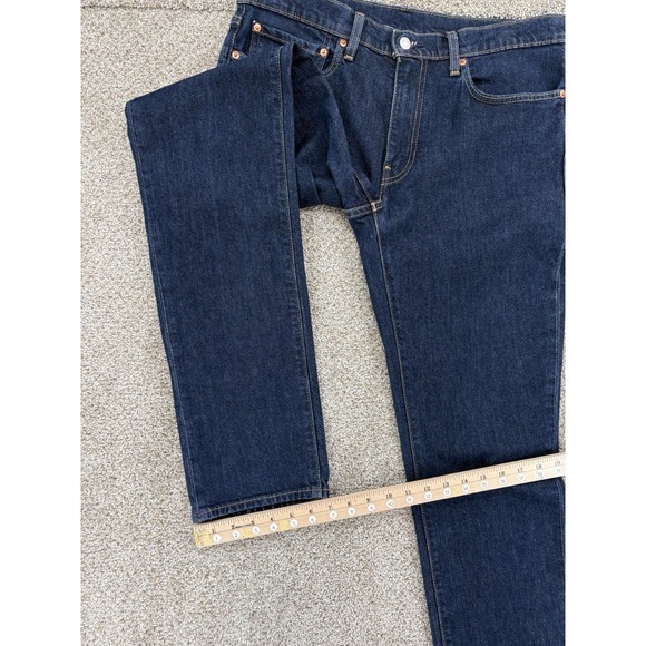 Levis Premium LOT 511 Jeans Mens 34x34 Blue Dark Wash Stretch Slim Straight Fit - Picture 12 of 12